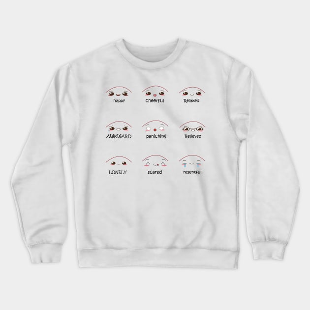 Difference facial expressions Crewneck Sweatshirt by tiskatine